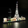 GEAMENT LED Light for (Architecture Paris with Eiffel Tower) Building Blocks Set - Compatible with Lego 21044 Skyline Building Model (Model Set Not Included)