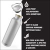 Sigg - Cooper Aluminum Water Bottle - Original Silver - With Screw Cap - Leakproof - Lightweight - BPA Free - 17 Oz