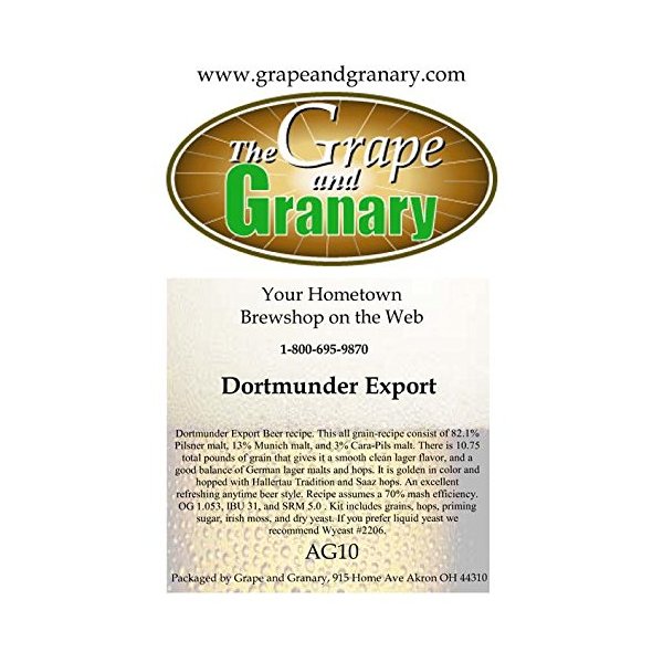 Grape and Granary All Grain Dortmunder Export Beer Brewing Kit- For 5 US Gallons