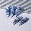 Christmas Nail Charms Silicone Molds Flower Butterfly Nail Molds Christmas Bells Snowflake Nail Carving Templates 3D Gel Nail Art Sculpture Acrylic Nail Mold Embossed Nail Stencils Silicone Nail Tools