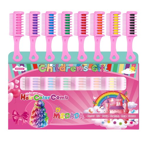 New Hair Chalk Comb for Girls Kids, Washable Temporary Hair Color Dye for Kids Ages 5 6 7 8 9 10+...