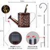 Solar Watering Can with Cascading Lights, Water Can Solar Lights, Solar Waterfall Light Garden Decorative, Hanging Solar Lantern Outdoor Waterproof, Solar Yard Decor, Metal Solar Powered Kettle