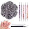 GOGIFTGO Face Gems White Rhinestones, 5606PCS Nail Art Flat Back Half Round Pearl Crafts, and DIY Projects - Perfect for Home DIY Nails Body Face Craft and Salon Use.(Silver)…