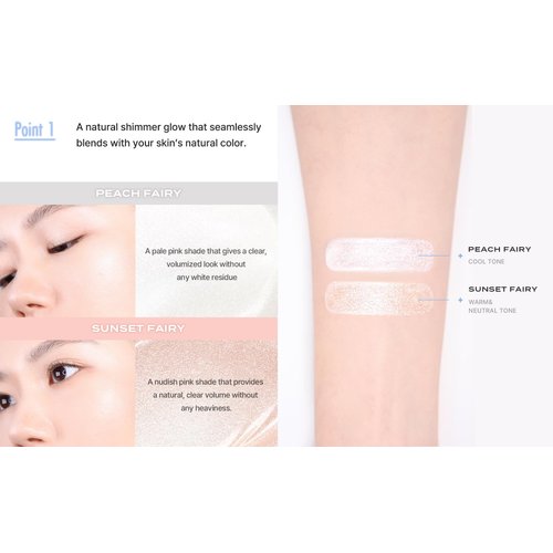 FEEV Hyper-Fit Shimmering Serum (10g) | Natural Shimmer Glow | 60% Of Moisturizing Essense | Liquid Highlighter | Vegan | K-Beauty (Sunset Fairy, 0.35 Ounce)