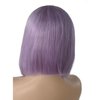 Bob Wigs Human Hair Wigs for Women Non Lace Frontal Bob Wigs Purple Brazilian Virgin Hair Bob Wigs Middle Part Natural Hair Wigs Straight Bob Wigs Machine Made Wigs(14 Inch,Lilac)180% Density