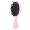 Boar Bristle Mini Hair Brush Travel Detangling Paddle Brush for Curly Fine Straight Wet Dry Hair, Anti-frizz Detangler Brush Boar Nylon Mixed Bristle Brush for Women Men Kids