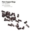 Micro Copper Tube Rings Links Beads 3.0mm Flared Euro Locks for Hair Extensions Tool 500pcs /bottle 7 Color Optional (500PCS, Dark Brown)