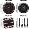 96 Pcs Race Car Plates and Napkins Party Supplies Race Car Birthday Party Decorations Race Car Party Favors Race Car Party Supplies for Boys