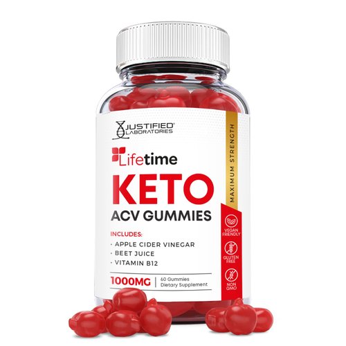 Justified Laboratories Lifetime Keto ACV Boost Gummies 1000MG with Pomegranate Juice Beet Root B12 60 Gummys