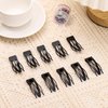 10 Pcs Double Grip Hair Clips, Sightor Metal Snap Hair Clips Hair Barrettes for Women Hair Making Salon Supplies Hair Accessories (Black)