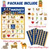 Christmas Nativity Bingo Christian Bingo for Kids with 24 Nativity Bingo Cards Christmas Games for Kids Family School Classroom Activities Religious Christmas Party Favors