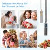 Maromalife Essential Oil Diffuser Necklaces for Women, 2PCS Aromatherapy Necklaces Stainless Steel Diffuser Locket Pendant Cylinder with 20 Felt Pads, Aroma Necklaces Gift Set for Mothers Day