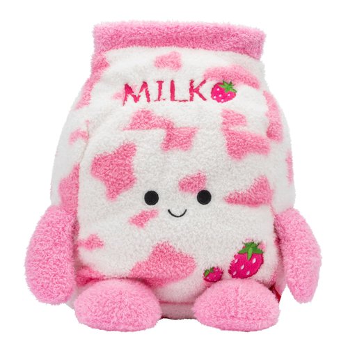 BumBumz 12-inch Plush - Sunday Strawberry Milk Collectible Stuffed Toy - BreakfastBumz Series