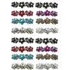 JCGY 2 Set of 8 (16 Count) Small Crystal Hair Barrettes French Clip, 2 each of 8 clrs-1338-8-2