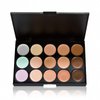 Concealer Palette, 15 Colors Makeup Palette Facial Camouflage Contour Palette with Sponge Puff Oval & Makeup Brush Beauty Make up Cream