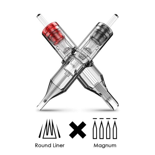 Wormhole Tattoo Cartridge Needles 20pcs Mixed Cartridge Needles 3RL 5RL 5M1 7M1 Tattoo Cartridges Professional Disposable Tattoo Needle Cartridge Sterilized Tattoo Needles Safe Cartridge Needles