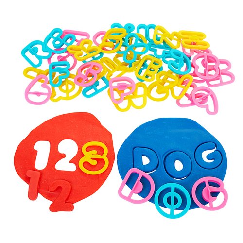 Colorations Alphabet & Number Dough Cutters 72PC Set