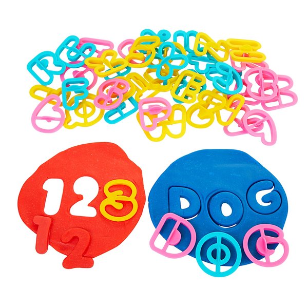 Colorations Alphabet & Number Dough Cutters 72PC Set