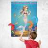 FEPITO Mermaid Party Supplies Pin The Tail on The Mermaid Party Game with 24Pcs Tail Stickers for Mermaid Party Favors, Kids Birthday Party