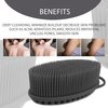 Avilana Silicone Body Scrubber, Gentle exfoliating Body Scrubber That's Easy to Clean, Lathers Well, Long Lasting, and More Hygienic Than Traditional Shower Loofah(S1, Dark Gray)