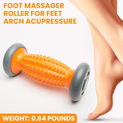 NATURAL CHEMISTREE Foot Massage Roller - for Plantar Fasciitis Relief, Acupressure Trigger Point Therapy, Diabetic Neuropathy, Whole Body Massager for Heel & Foot Arch Pain, Wrist, Shoulder & Neck