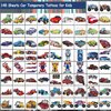 CHARLENT 148 PCS Race Car and Monster Truck Temporary Tattoos for Kids - GoKart Car Individual Tattoos for Boys Racecar Birthday Party Favors Goodie Bag Fillers