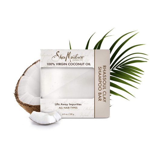100% Virgin Coconut Oil Clay Shampoo Bar, 4.5 Ounce (Pack of 1)