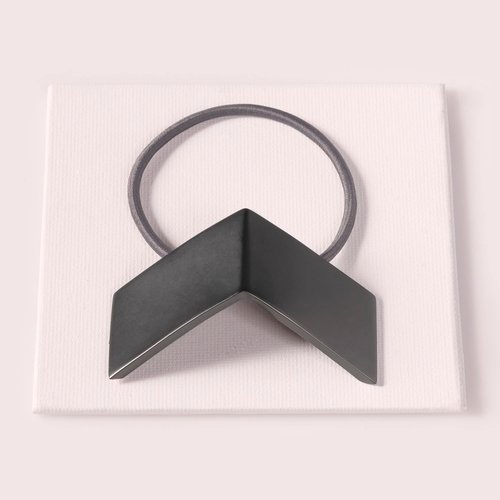 The Hair Edit Gunmetal Chevron Hair Cuff Ponytail Holder Elastic