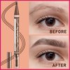 iMethod Microblading Eyebrow Pen - Eyebrow Pencil 2-in-1 Dual-Ended Eye Brow Pencils for Women with 3-Fork-Tip Applicator and Spoolie Brush Create Natural Hair-Like Defined Brows, Last All-Day, Brown