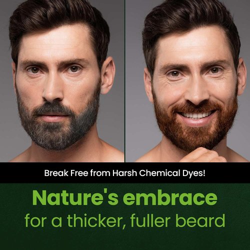Herb For Men PPD & Ammonia Free Mustache & Beard Dye, (Dark Brown), Vegan Natural Ingredients, Odorless, No More Skin Irritations from Coloring for Sensitive Skin (1 Pack)