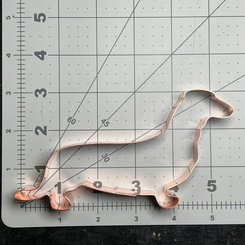 Dachshund Dog Breed Cookie Cutter 3 X 5.5 inches - Handcrafted Copper Cookie Cutter by The Fussy Pup