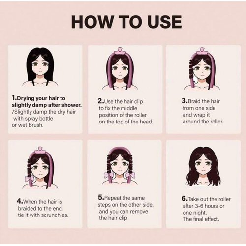 Satin Heatless Hair Curler,Hair Rollers For Heatless Curls With Hair Claw Clip,Soft Rubber Heatless Curling Rod Headband,Heatless Curling Set For Sleep In Overnight (Pink),Pink Accessories