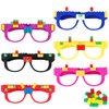 Lemicin 6 Pcs DIY Building Bricks Glasses Building Blocks Games for Kids Birthday Party Favors Supplies, Boys Girls Carnival Party Games Decor