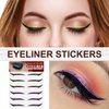 Taolivingmart Eyeliner Stickers Glitter Eyeliner Stickers 6 Pairs Per Pack Reusable Eyeshadow Stickers Colorful Eyelid Tape for Party Makeup Tool for Women (Black-Thin(3 Pack))