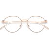 ANDWOOD Blue Light Blocking Glasses Women Men Computer Small Face Clear Bluelight Blocker Metal Frame Round Rose Gold
