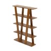 Cutemini Dollhouse Shelf Furniture Bookshelf 1/12 Scale Miniature Wooden Storage Rack Four Tier Shelves Doll House Accessories and Furniture Display Stand Mini Scene Ornaments Decoration (Brown)