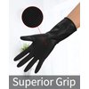 ThxToms 3 Pairs Hair Dye Gloves, Reusable Professional Hair Color Rubber Gloves for Home and Salon Black,Medium