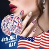 SILPECWEE 15 Sheets 4th of July Nail Polish Strips Independence Day Nail Wraps for Women Patriotic American Nail Polish Stickers Self Adhesive Fingernail Manicure Design with Nail File