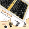 Fluffy Lash Extensions 288 Pcs Individual Mink Eyelashes Lash Cluster Wispy Cluster Lashes 9-16MM Eyelash Extensions 80D+100D by FOINEMYED