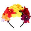 Amabro Halloween Headbands, Floral Day of the Dead Headband Mexican Flower Rose Crown Headpiece Halloween Cosplay Party Headdress Costume Hair Wreath Decorations for Women Men