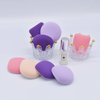 RUBIXIAN Makeup Sponge, 1 Pc Ultra-Soft Air Cushion Powder Puff, PU Beauty Blender and Applicator, Pocket Puff for Blending, Makeup Puff for Foundation, Cream and Concealer (Circular, Light Purple)