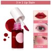 6 Colors Liquid Tint Stain, Korean Lip Gloss Moisturizing Natural Mini Liquid Lipstick, Lip Stain Long Lasting Waterproof, Multi-Use Lip and Cheek Tint Stain