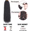 Leeven 8 Packs Pre-Twisted Passion Twists Synthetic Crochet Hair Extensions 12 Roots/pack 22 Inch Ombre Crochet Passion Twist Braiding Hair Curly Ends Twist Hair Ombre Color