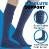 Made in USA - Compression Knee High for Women and Men 20-30mmHg - Graduated Support Opaque Compression Socks for Swelling, Lymphedema, Pregnancy, Leg Pain - Navy, Medium - A105NV2