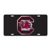 South Carolina Gamecocks Black Mirrored License Plate Tag