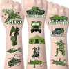 Wxiben Military Camouflage Temporary Tattoos - 200+ Army Party Decorations Favors Supplies Army Birthday Party Temporary Tattoos Gifts for Boys Girls Cool Temporary Tattoos Classroom School Prizes