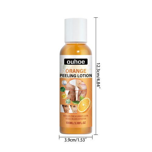 Vitamin C Orange Body Peeling Lotion,Blackhead Peel Off Mask for Face & Body Deep Pore Cleansing Mask Mild Exfoliate Removes Dirt Improves Skin Even Skin Tone Deep Moisturizing (2 counts)