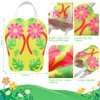 Silkfly 24 Pcs Flip Flop Tote Bags Non Woven Reusable Party Favor Bags Summer Beach Bag Bulk Tropical Gift Bags Hawaiian Goodie Bags with Handles for Kids Birthday Hawaii Luau Party Decorations
