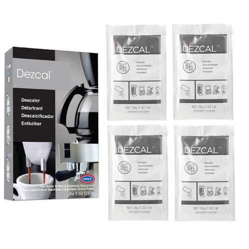 Descaling Powder Solution - 4 Uses - Activated Scale Remover for use with Keurig 1.0/2.0, Home Coffee and Espresso Machines, Kettles, Garment Steamers