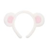 SOLUSTRE Bear Ears Headband Cloth Bear Face Wash Headband Adorable Head Wear for Women and Kids, White